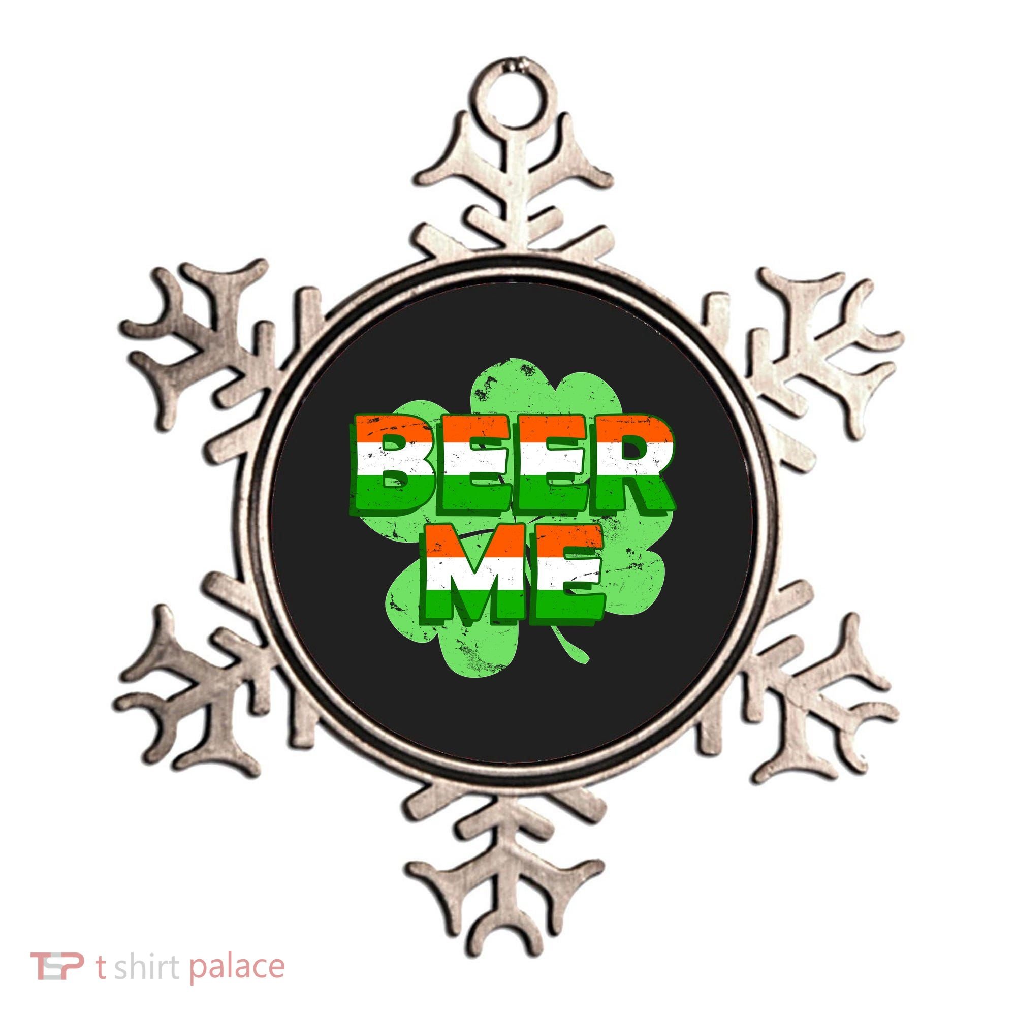 Beer Me St. Patrick's Day Irish Flag Clover Ornament