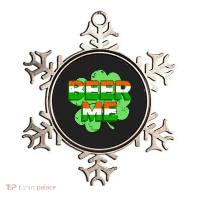 Beer Me St. Patrick's Day Irish Flag Clover Ornament
