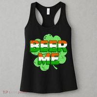 Beer Me St. Patrick's Day Irish Flag Clover Women's Tank Top thumb 3