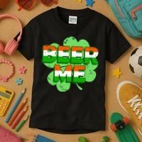 Beer Me St. Patrick's Day Irish Flag Clover Kids T-Shirt thumb 3