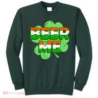 Beer Me St. Patrick's Day Irish Flag Clover Sweatshirt thumb 0