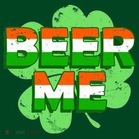 Beer Me St. Patrick's Day Irish Flag Clover Button thumb 1