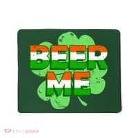 Beer Me St. Patrick's Day Irish Flag Clover Mousepad thumb 0