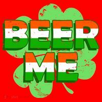 Beer Me St. Patrick's Day Irish Flag Clover Santa Hat thumb 1