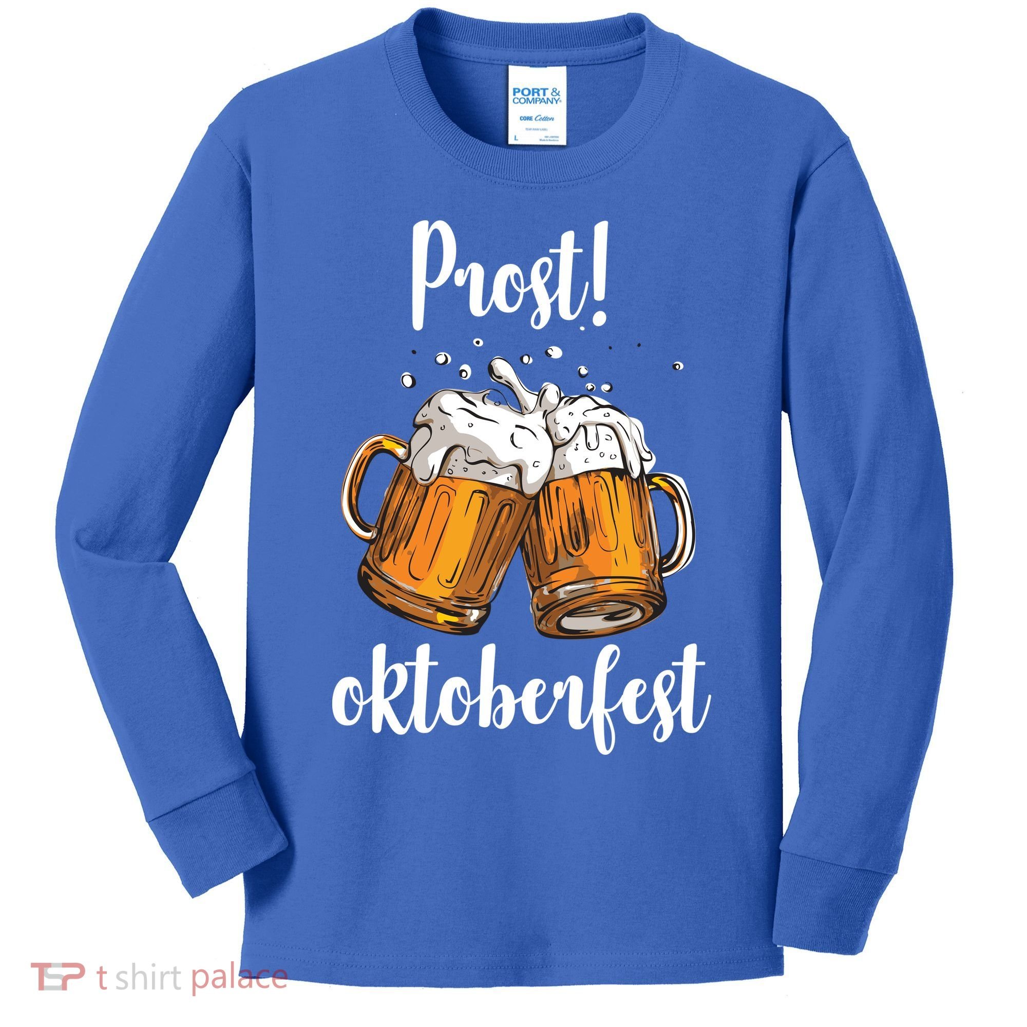 Beer Oktoberfest Prost Cheers Kids Long Sleeve Shirt