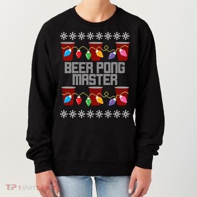Beer Pong Master Ugly Christmas Sweater Women's Sweatshirt