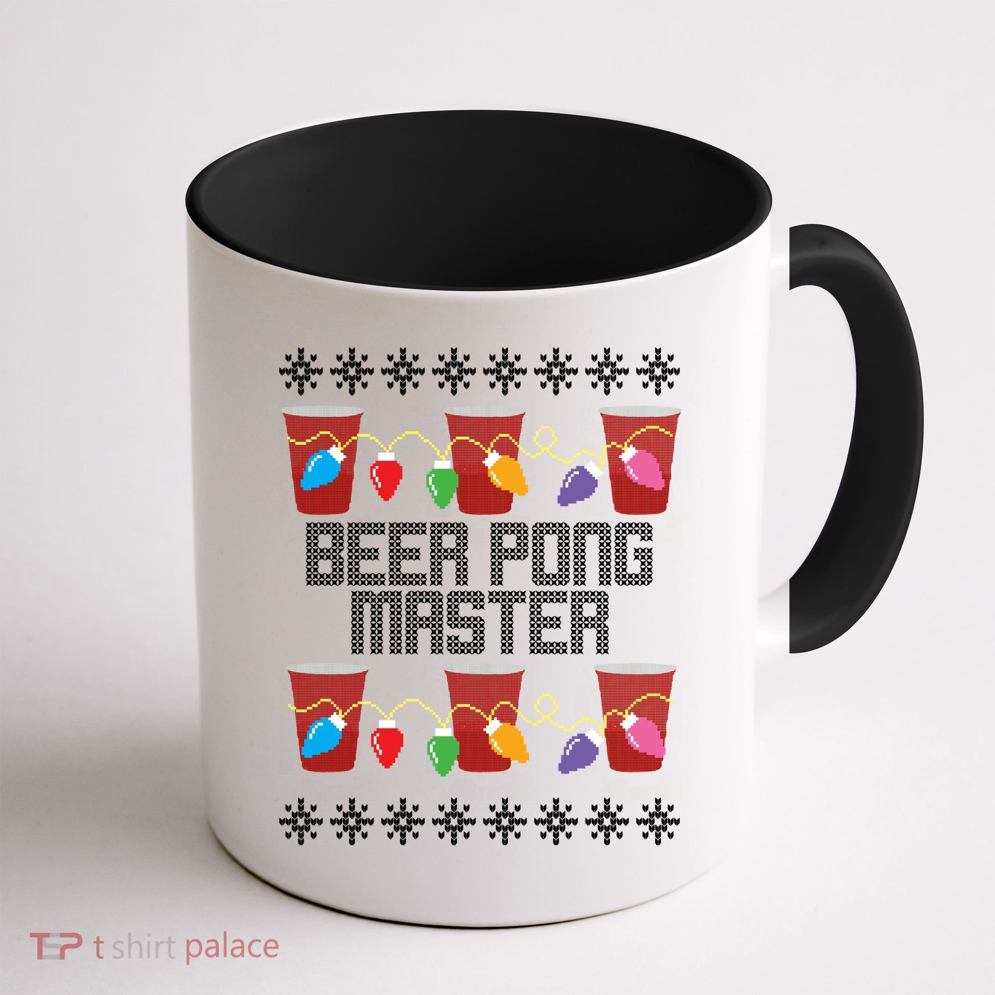 Beer Pong Master Ugly Christmas Sweater Coffee Mug