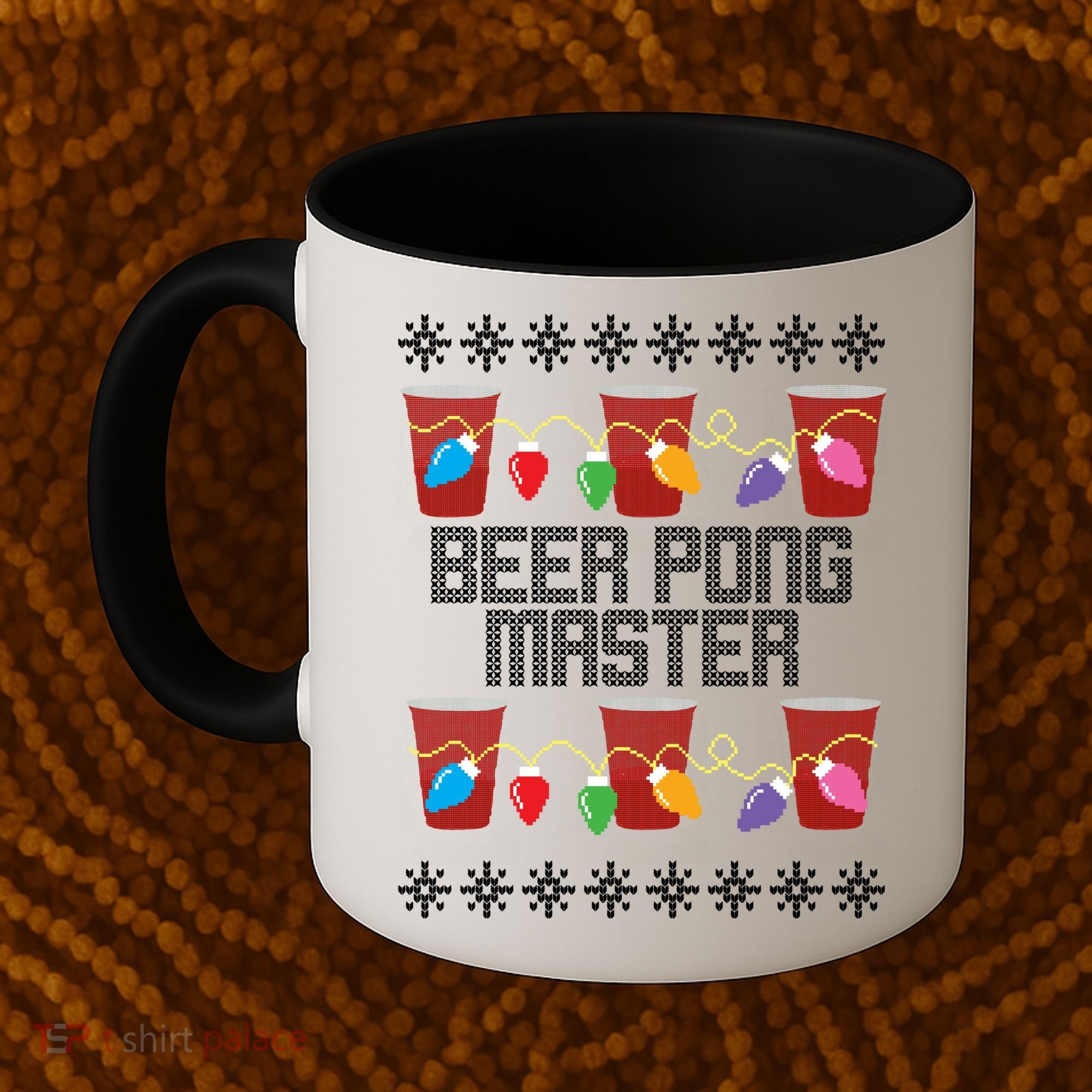 Beer Pong Master Ugly Christmas Sweater Coffee Mug