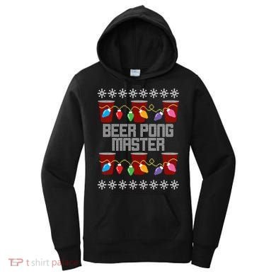 Beer Pong Master Ugly Christmas Sweater Women's Hoodie