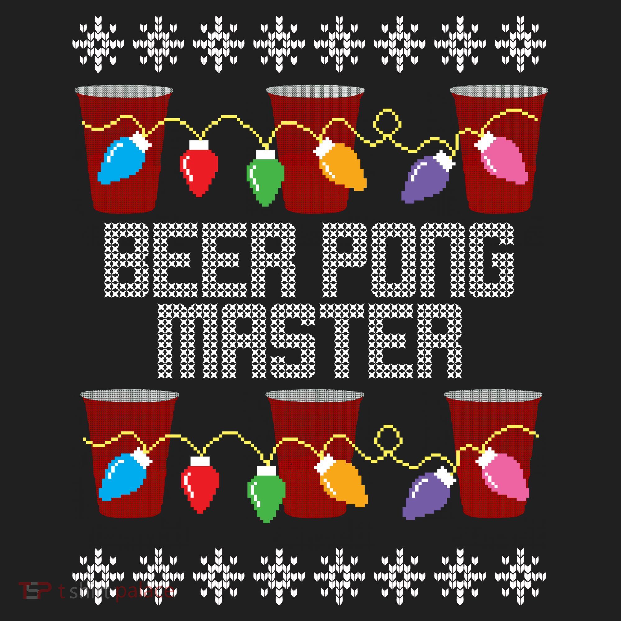 Beer Pong Master Ugly Christmas Sweater Tumbler