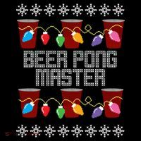 Beer Pong Master Ugly Christmas Sweater Women's Tank Top thumb 5