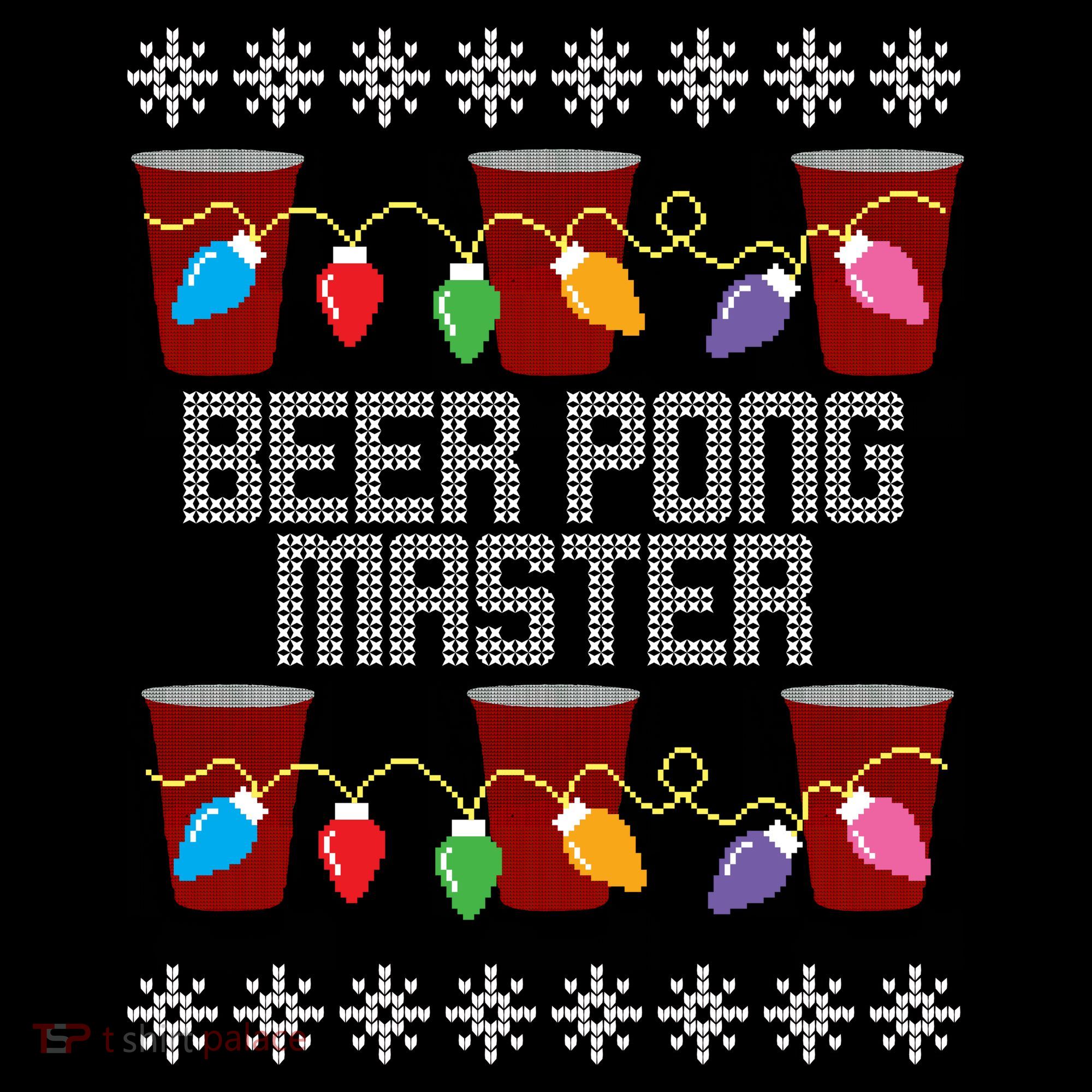Beer Pong Master Ugly Christmas Sweater Visor