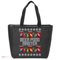 Beer Pong Master Ugly Christmas Sweater Tote Bag thumb 0