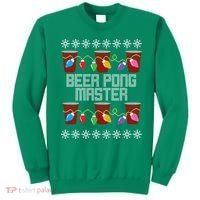 Beer Pong Master Ugly Christmas Sweater Sweatshirt thumb 0