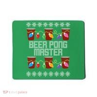 Beer Pong Master Ugly Christmas Sweater Mousepad thumb 0