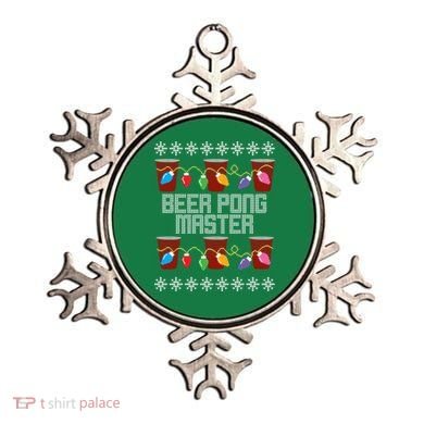 Beer Pong Master Ugly Christmas Sweater Ornament