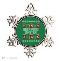 Beer Pong Master Ugly Christmas Sweater Ornament thumb 0