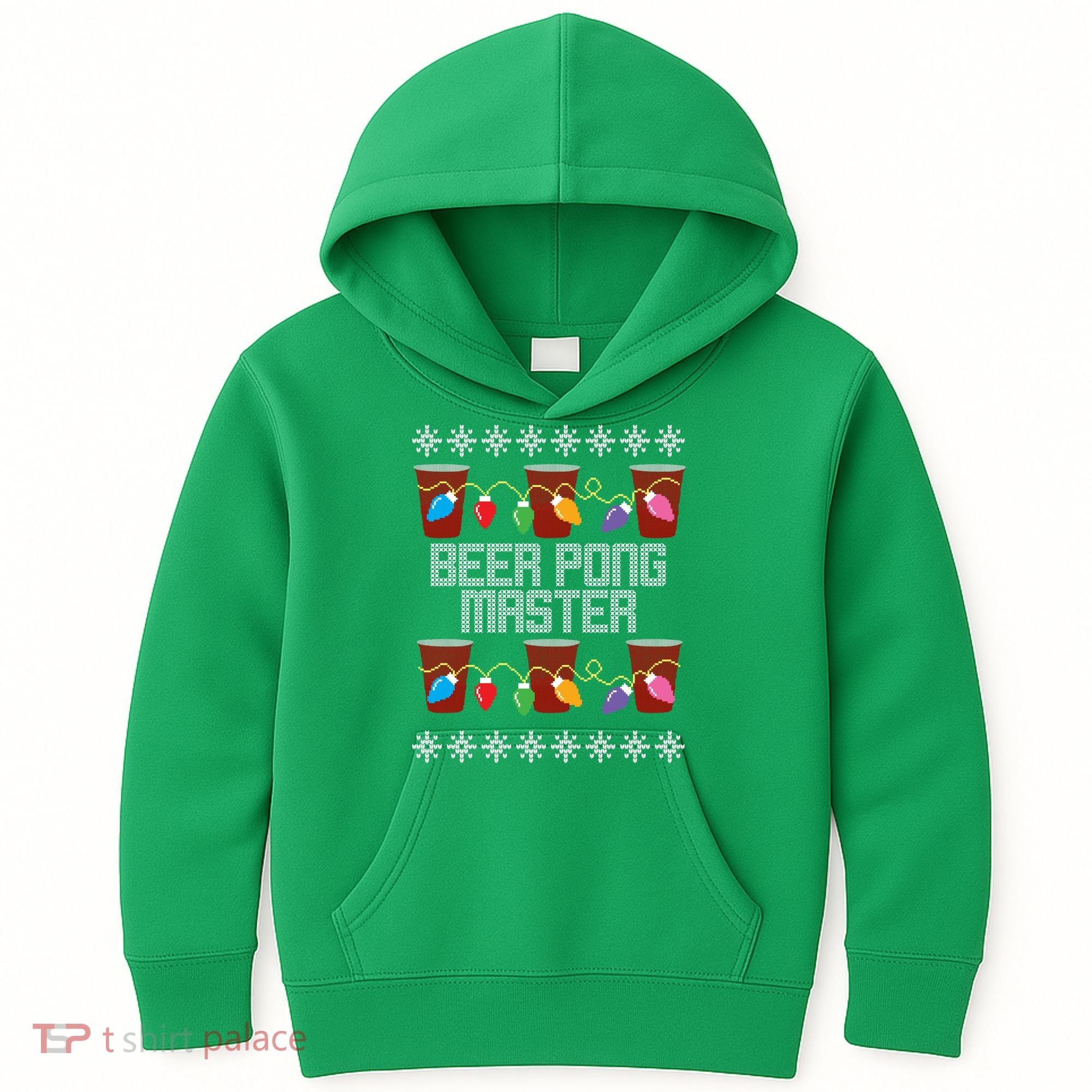Beer Pong Master Ugly Christmas Sweater Kids Hoodie