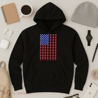Beer Pong USA American Flag Hoodie thumb 3