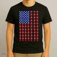 Beer Pong USA American Flag T-Shirt thumb 3