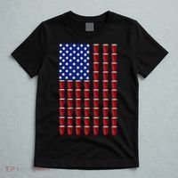 Beer Pong USA American Flag T-Shirt thumb 5