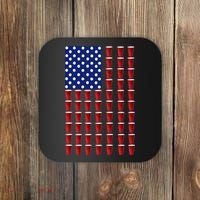 Beer Pong USA American Flag Coaster thumb 0