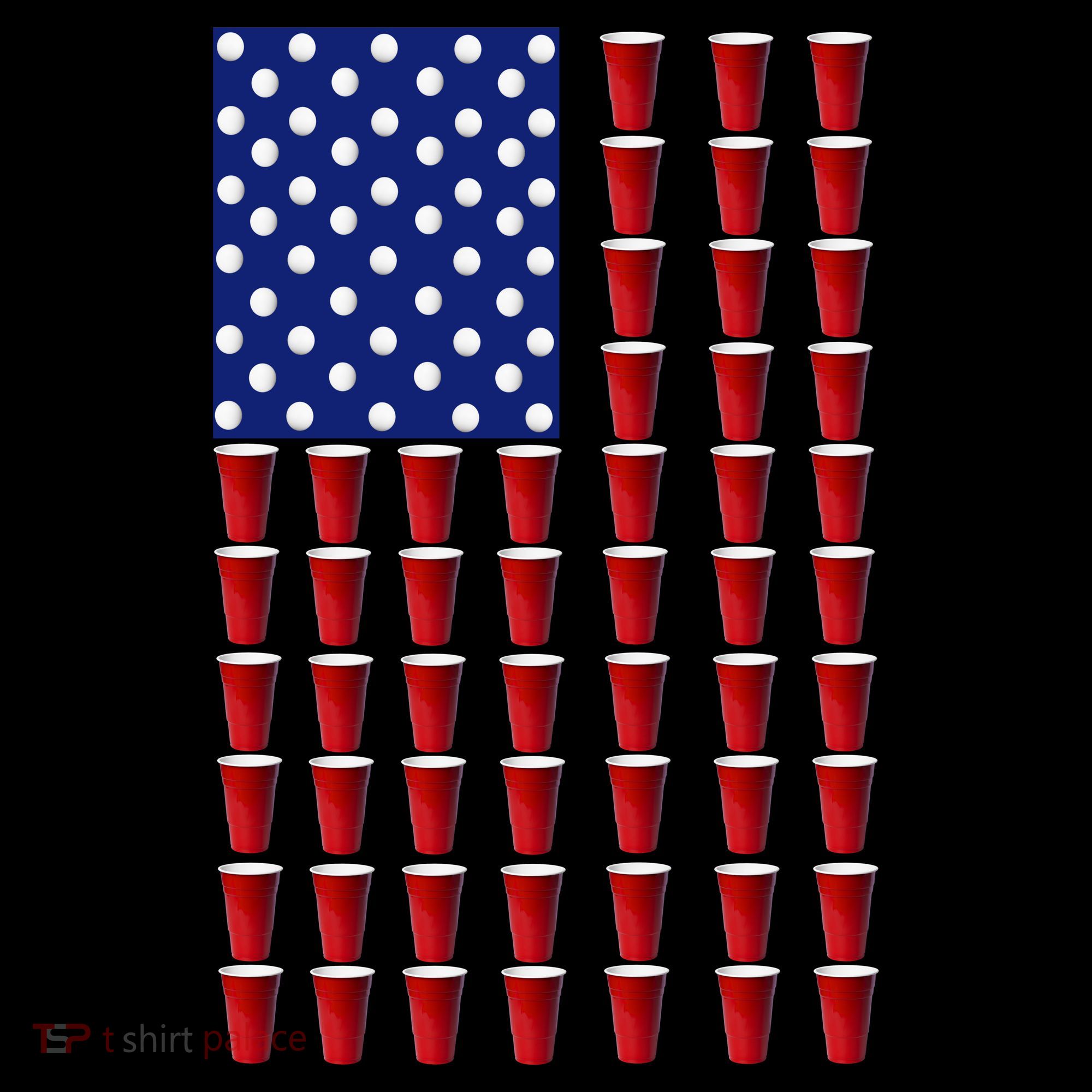 Beer Pong USA American Flag Mousepad