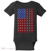 Beer Pong USA American Flag Baby Bodysuit thumb 0