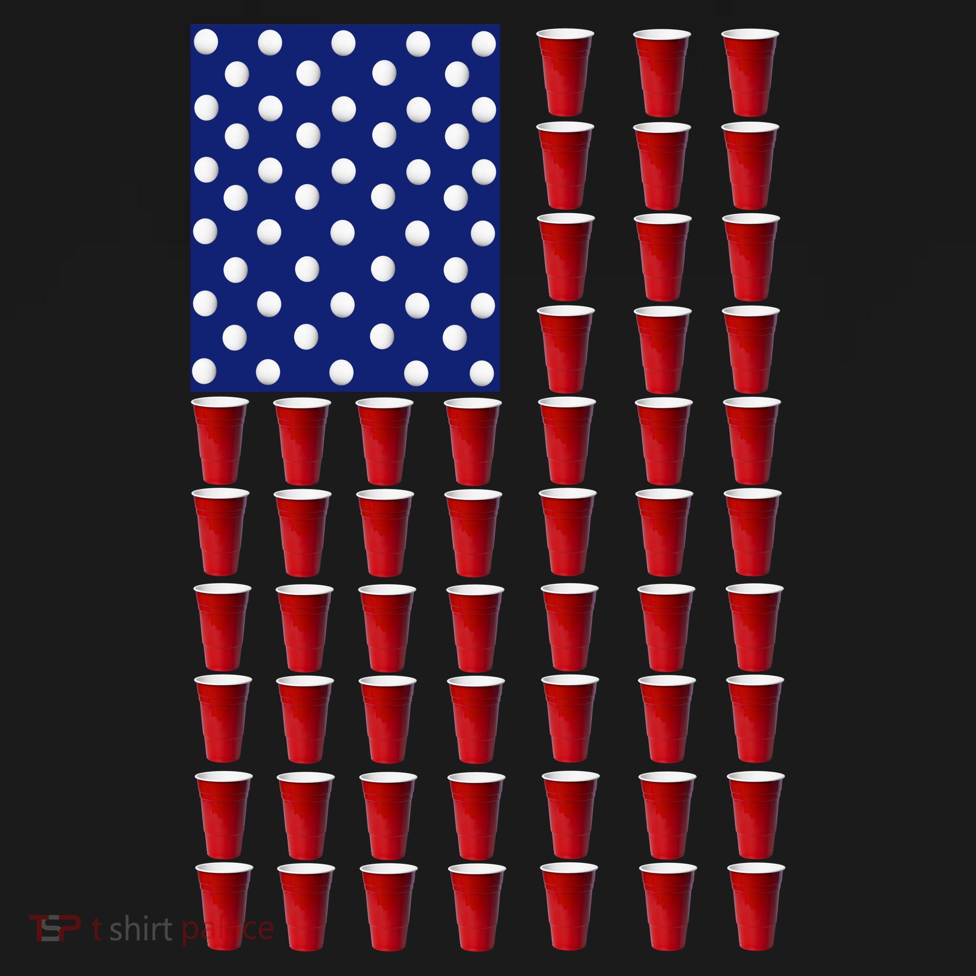 Beer Pong USA American Flag Baby Bodysuit