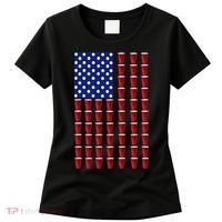 Beer Pong USA American Flag Women's T-Shirt thumb 0