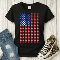Beer Pong USA American Flag Women's T-Shirt thumb 3