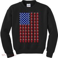 Beer Pong USA American Flag Kids Sweatshirt thumb 0