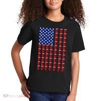 Beer Pong USA American Flag Kids T-Shirt thumb 2
