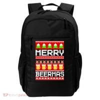 Beer Ugly Christmas Sweater Merry Beermas Backpack thumb 0