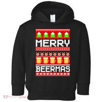 Beer Ugly Christmas Sweater Merry Beermas Toddler Hoodie thumb 0