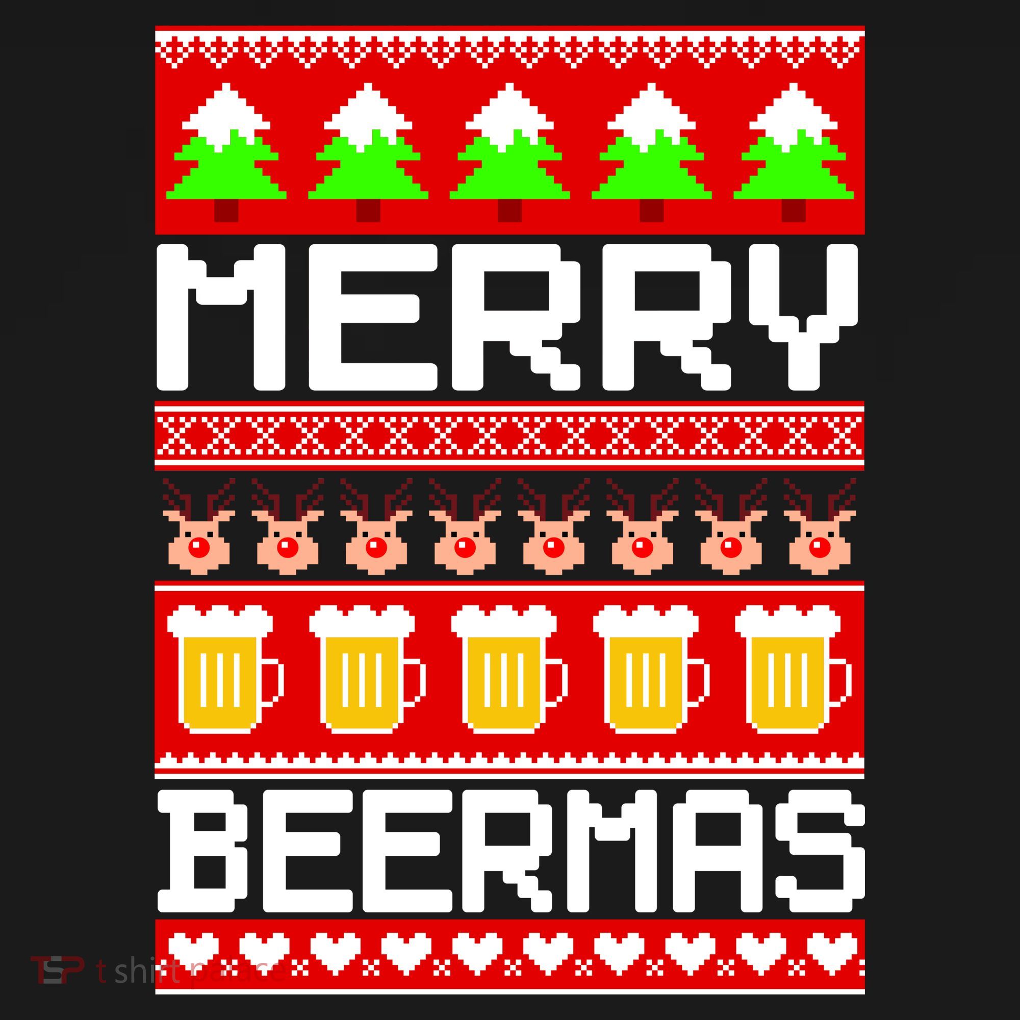 Beer Ugly Christmas Sweater Merry Beermas Toddler Hoodie