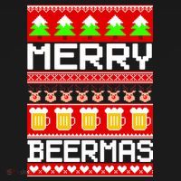 Beer Ugly Christmas Sweater Merry Beermas Women's Long Sleeve Shirt thumb 2