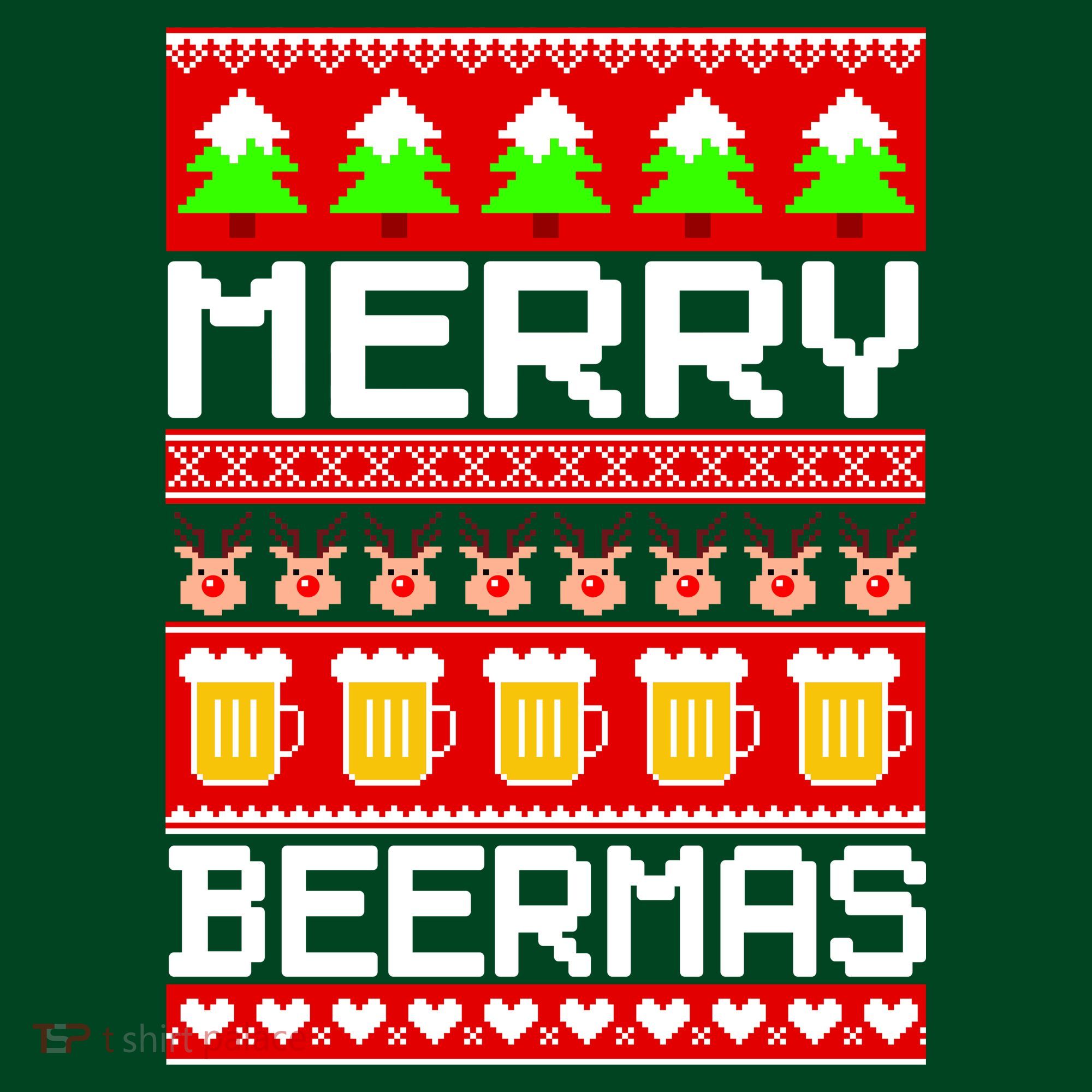 Beer Ugly Christmas Sweater Merry Beermas Hoodie