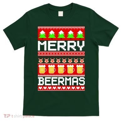 Beer Ugly Christmas Sweater Merry Beermas T-Shirt