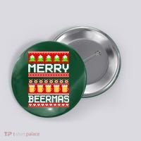 Beer Ugly Christmas Sweater Merry Beermas Button thumb 0