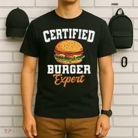 Burger Expert Fast Food Hamburger French Fries T-Shirt thumb 6