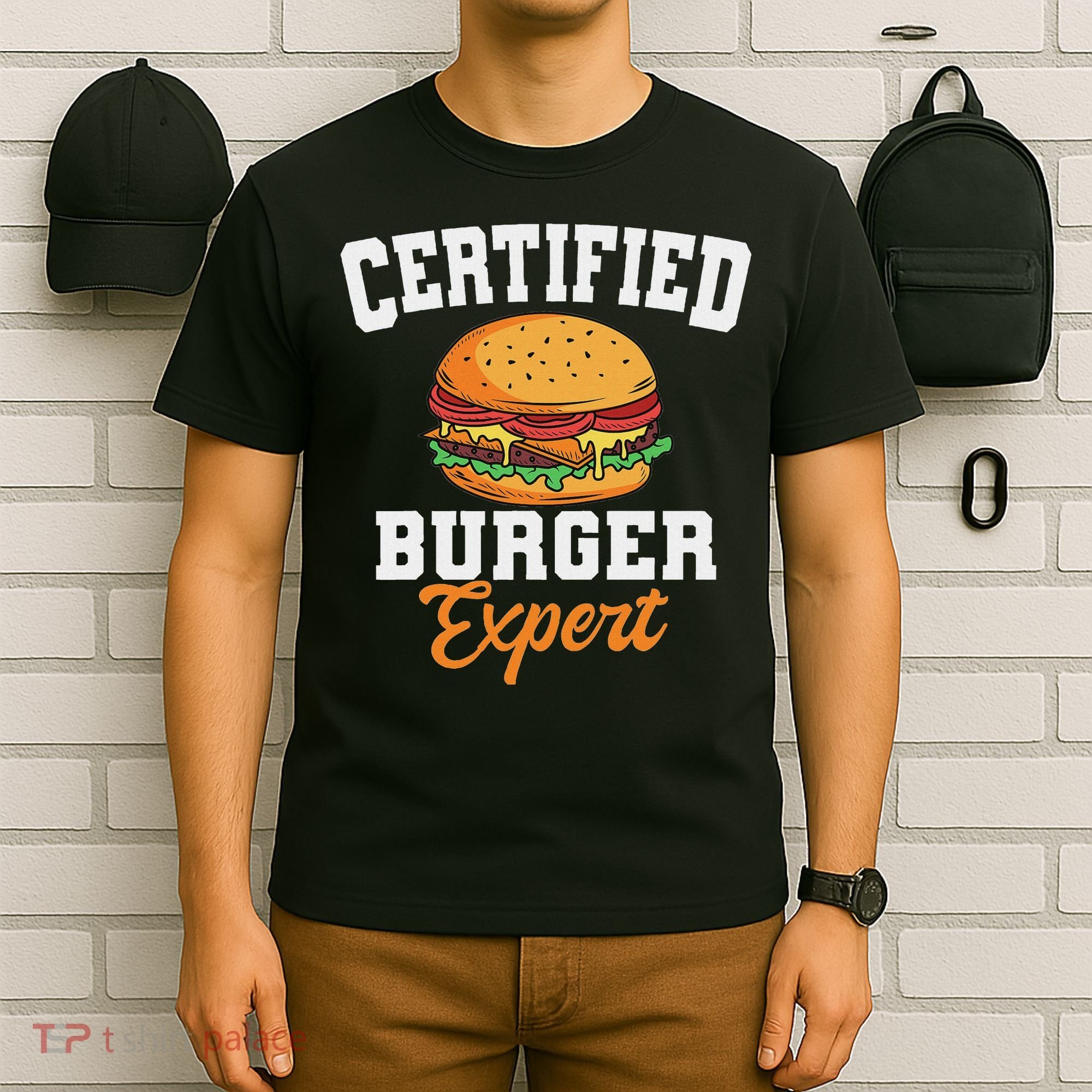 Burger Expert Fast Food Hamburger French Fries T-Shirt