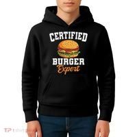 Burger Expert Fast Food Hamburger French Fries Kids Hoodie thumb 4
