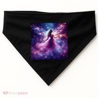 Beautiful Enchanted Fairy Sparkling With Magical Purple Mist USA-Made Doggie Bandana thumb 0