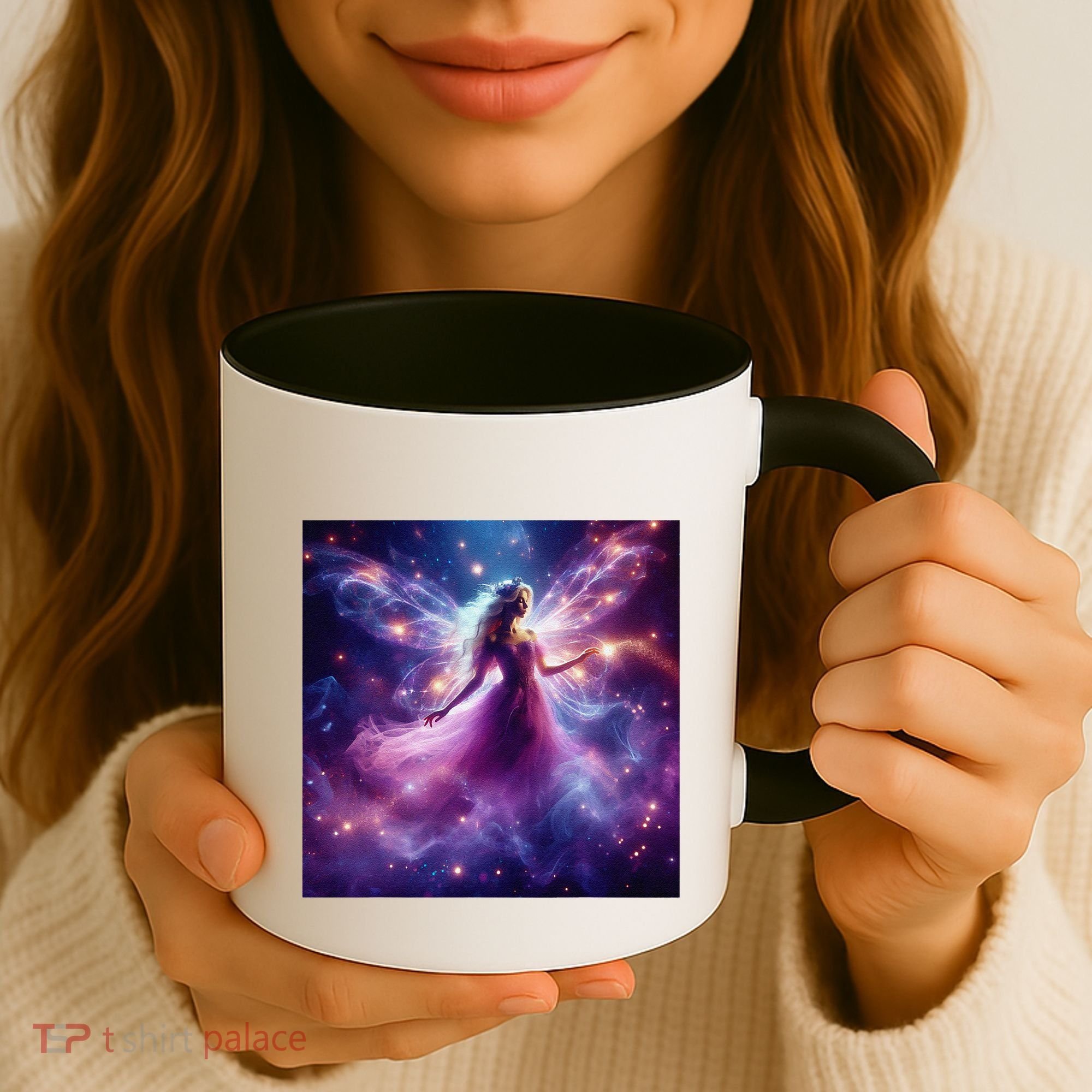 Beautiful Enchanted Fairy Sparkling With Magical Purple Mist Coffee Mug