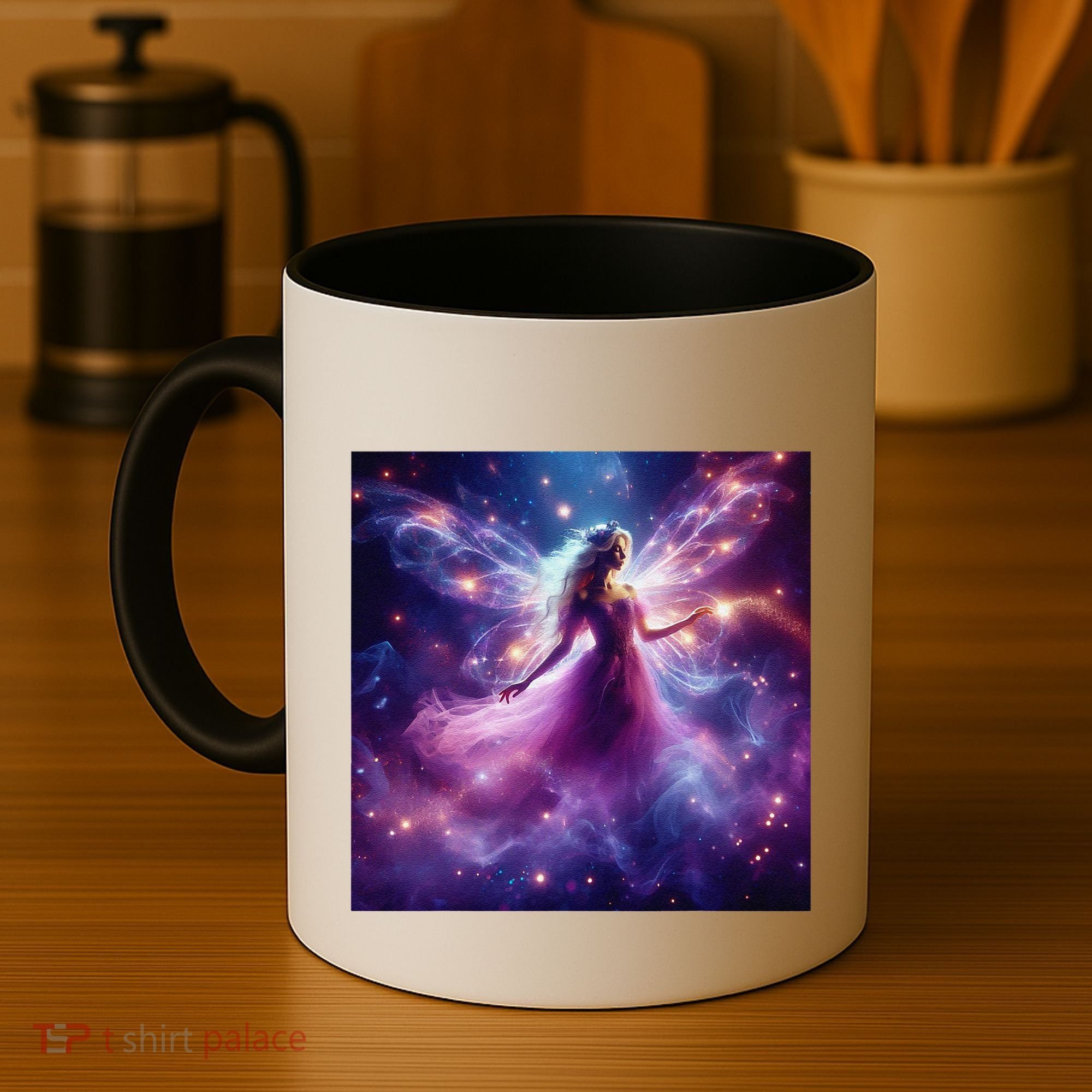 Beautiful Enchanted Fairy Sparkling With Magical Purple Mist Coffee Mug