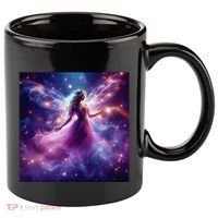 Beautiful Enchanted Fairy Sparkling With Magical Purple Mist 11oz C Handle Ceramic Mug thumb 0