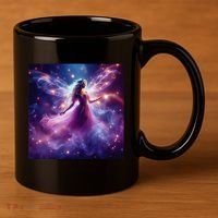 Beautiful Enchanted Fairy Sparkling With Magical Purple Mist 11oz C Handle Ceramic Mug thumb 3