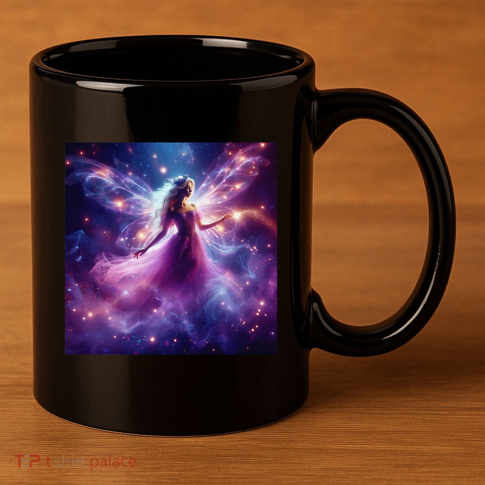 Beautiful Enchanted Fairy Sparkling With Magical Purple Mist 11oz C Handle Ceramic Mug