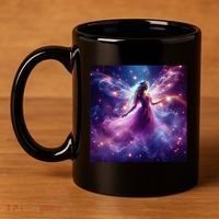 Beautiful Enchanted Fairy Sparkling With Magical Purple Mist 11oz C Handle Ceramic Mug thumb 4